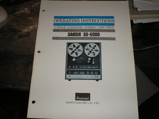 SD-5000 Reel To Reel Operator Manual
